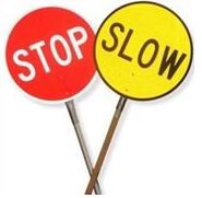 450 mm Stop/Slow Bat Traffic Road Sign